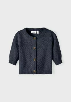 NAME IT Strukturstrick - Vest - Dark Sapphire -Shirt Zacht Verkoop 020928c8d2a742c0829f9f5b4d9f53ec