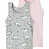 NAME IT Nmftank Top Unicorn 2 Pack - Hemd - Grey
