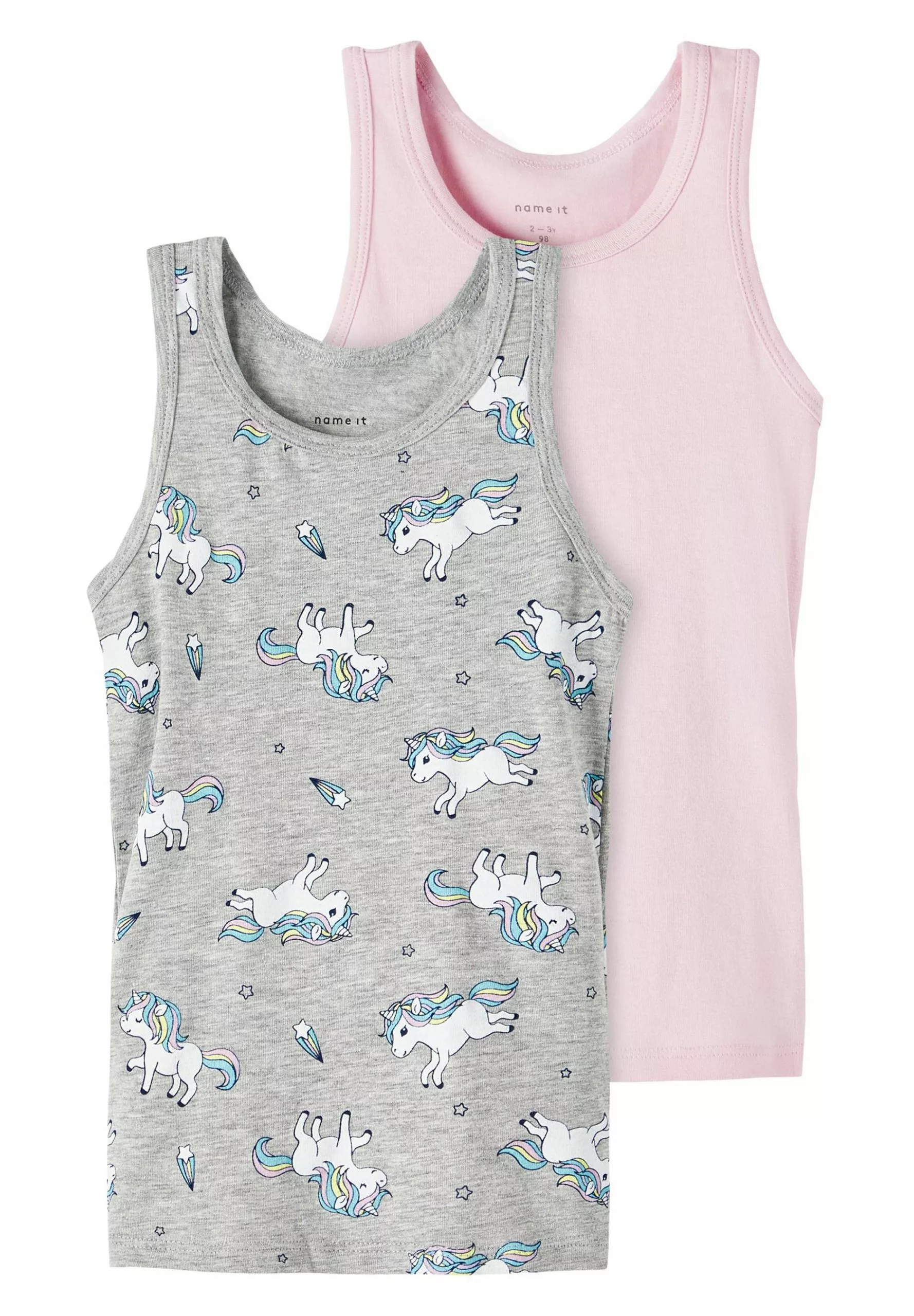 NAME IT Nmftank Top Unicorn 2 Pack - Hemd - Grey 1 NAME IT Nmftank Top Unicorn 2 Pack - Hemd - Grey