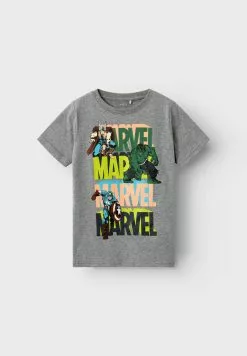 NAME IT Marvel Entertainment - T-Shirt Print - Grey Melange -Shirt Zacht Verkoop 0babe95243574e58864487e0e7376631