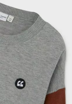 NAME IT Langarm - Trui - Grey Melange -Shirt Zacht Verkoop 0bd509e07a26424a9a900bb566e03422