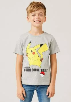 NAME IT Nkmnikhil Pokemon- T-Shirt Print - Grey