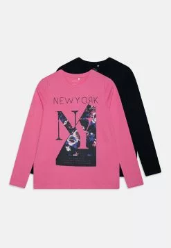 Shirt Zacht Verkoop 29 NAME IT Nkfviolet Loose 2 Pack - Longsleeve - Dark Sapphire/Pink Cosmos