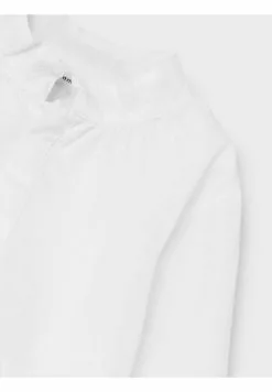 NAME IT Langarm - Overhemd - Bright White -Shirt Zacht Verkoop 1670ea7e20934fe1b0f32a58303bf307