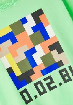 NAME IT Regular Fit - T-Shirt Print - Green Ash -Shirt Zacht Verkoop 192991dd763643569ec1689ac0736196