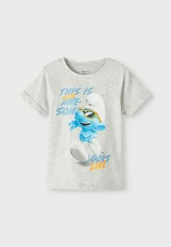 NAME IT Die Schlümpfe - T-Shirt Print - Light Grey Melange 6 NAME IT Die Schlümpfe - T-Shirt Print - Light Grey Melange -Shirt Zacht Verkoop 1a3c50ef768e4797bade9c59ea8a83e3