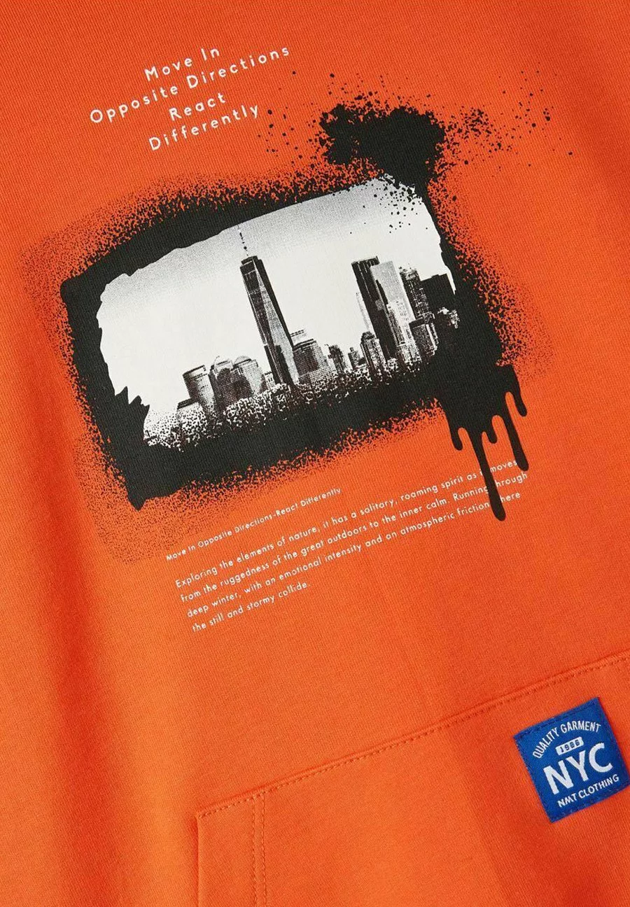 NAME IT Regular Fit - Hoodie - Tigerlily 5 NAME IT Regular Fit - Hoodie - Tigerlily - Afbeelding 5