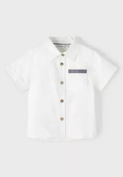 NAME IT Kurzarm - Overhemd - Bright White -Shirt Zacht Verkoop 21330c9704f342ad9bc1cfe0933d4a57