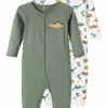 NAME IT Nbmnightsuit Zip Laurel Dino 2 Pack - Pyjama - Green