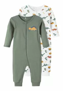 NAME IT Nbmnightsuit Zip Laurel Dino 2 Pack - Pyjama - Green