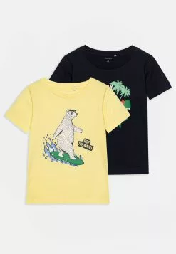 NAME IT Nmmjeso Unisex 2 Pack - T-Shirt Print - Dark Sapphire