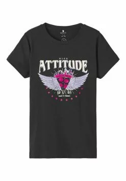 NAME IT Regular Fit - T-Shirt Print - Black