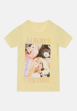NAME IT Nmfabeline Barbie Box Sky - T-Shirt Print - Double Cream