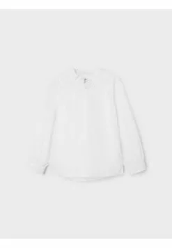 NAME IT Langarm - Overhemd - Bright White -Shirt Zacht Verkoop 29b1143a47b84327951fd8bf1f293605