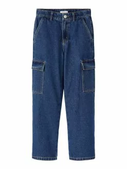 NAME IT Nkfrose Wide - Cargobroek - Dark Blue Denim -Shirt Zacht Verkoop 29e152388f824ad2b79068e64de378e0