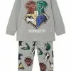 NAME IT Nmmobelix Harrypotter Ls Wab - Pyjama - Grey Melange