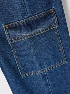 NAME IT Nkfrose Wide - Cargobroek - Dark Blue Denim -Shirt Zacht Verkoop 2efe0c0a5a34499f8d66cef0879e130a