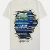 NAME IT Nkmaol Sky Brand Amongus SsBox Sky - T-Shirt Print - White Alyssum