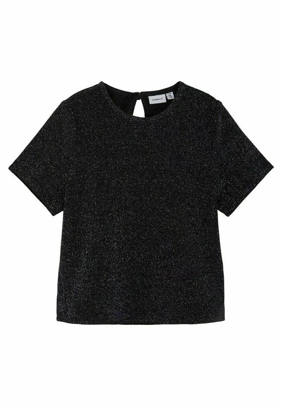 NAME IT Mit Kurzen Ärmeln Glitzer - T-Shirt Print - Black 1 NAME IT Mit Kurzen Ärmeln Glitzer - T-Shirt Print - Black