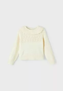 NAME IT Pointelle - Trui - Buttercream -Shirt Zacht Verkoop 3aed3489f0c0437189c891a8a078b41c