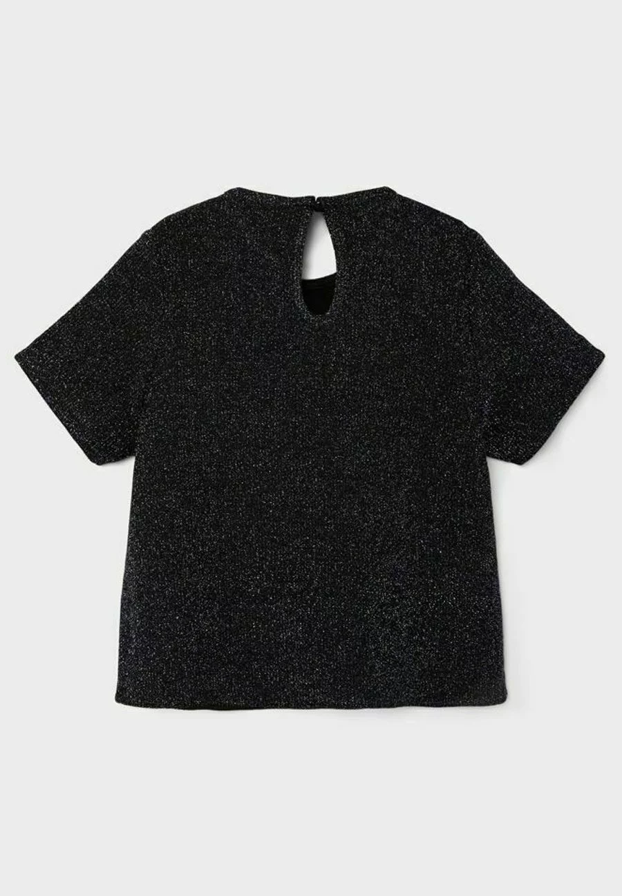NAME IT Mit Kurzen Ärmeln Glitzer - T-Shirt Print - Black 2 NAME IT Mit Kurzen Ärmeln Glitzer - T-Shirt Print - Black - Afbeelding 2