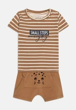 NAME IT Nbnoleo Set - T-Shirt Print - Toasted Coconut