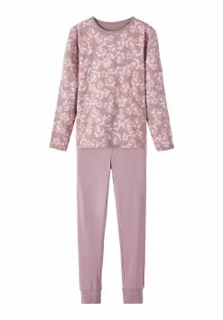 NAME IT Nkfnightset Flower - Pyjama - Elderberry