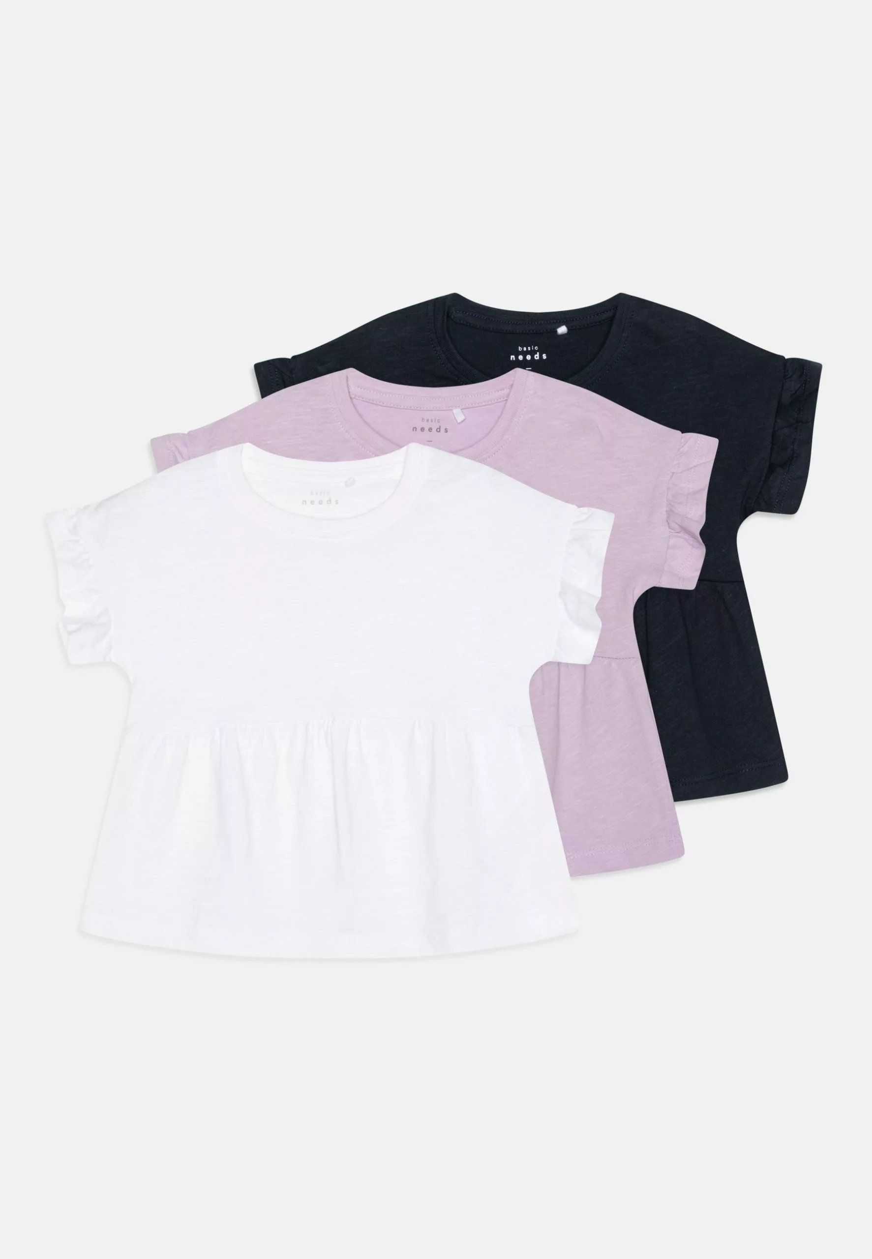 NAME IT Nmfvavina 3 Pack - T-Shirt Basic - Bright White 1 NAME IT Nmfvavina 3 Pack - T-Shirt Basic - Bright White