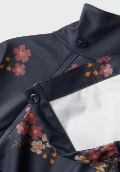 NAME IT Nmfdry Rain Flower Suspenders Set - Regenjas - Dark Sapphire -Shirt Zacht Verkoop 4a032662897246328da63a73406af972