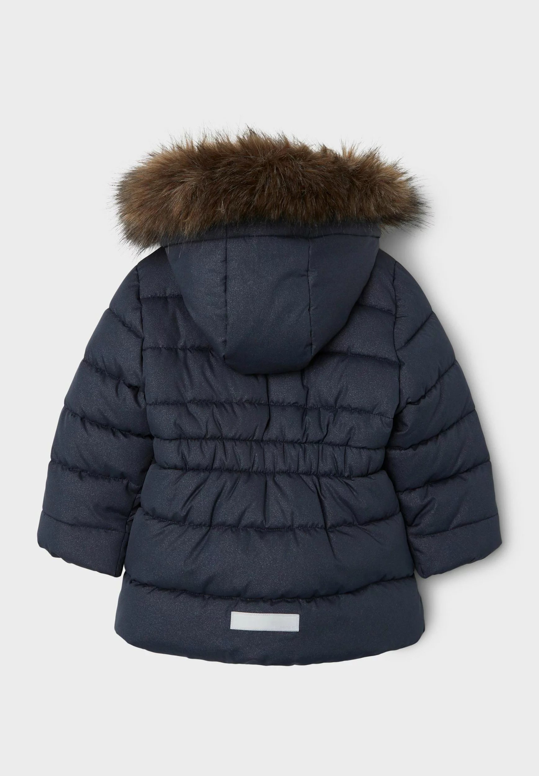 NAME IT Faux Fur Glitter Jacket - Winterjas - Dark Blue 3 NAME IT Faux Fur Glitter Jacket - Winterjas - Dark Blue - Afbeelding 3