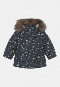 NAME IT Faux Fur Flower Jacket - Winterjas - Dark Sapphire