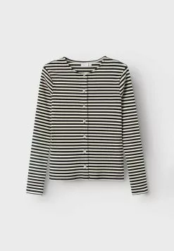 NAME IT Rippstrick - Vest - Black -Shirt Zacht Verkoop 510b0e5f95ea43508750b545055bb615