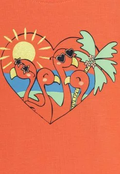 NAME IT Nmfviane Tunic Set - T-Shirt Print - Coral -Shirt Zacht Verkoop 55ed5539e325466c8371eb9408b79062