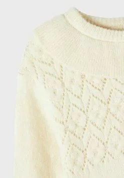 NAME IT Pointelle - Trui - Buttercream -Shirt Zacht Verkoop 584353a98a1b4579a87298d7b1f55804