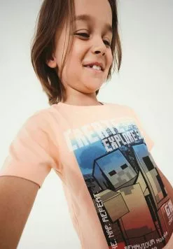 NAME IT Minecraft - T-Shirt Print - Peach Nectar