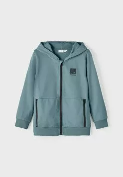 NAME IT Hoodie Bedruckter Reissverschluss - Sweater Met Rits - Smoke Blue -Shirt Zacht Verkoop 5ab4c95b3b404f8e97ba464473c5c327