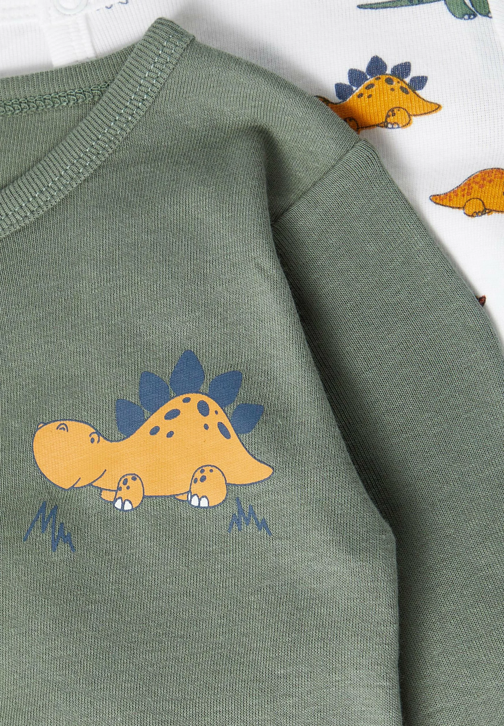 NAME IT Nbmnightsuit Zip Laurel Dino 2 Pack - Pyjama - Green 2 NAME IT Nbmnightsuit Zip Laurel Dino 2 Pack - Pyjama - Green - Afbeelding 2