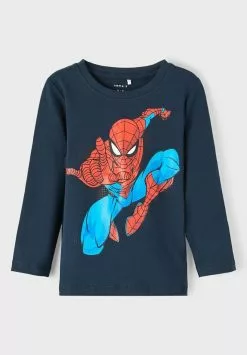 NAME IT Nmmoktav SpidermanMar - Longsleeve - Dark Sapphire -Shirt Zacht Verkoop 6b33eec229d74e0ca02d6add8f4d0a83