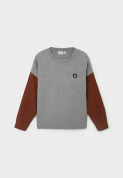 NAME IT Langarm - Trui - Grey Melange -Shirt Zacht Verkoop 6efb0c4412d74836a70fd1fd6ed31da5