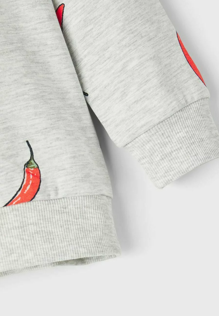 NAME IT Regular Fit - Sweater - Light Grey Melange 3 NAME IT Regular Fit - Sweater - Light Grey Melange - Afbeelding 3