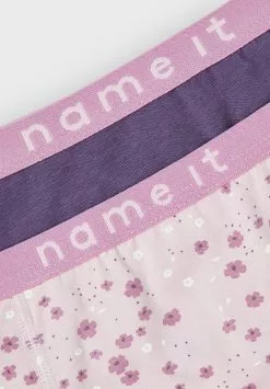 NAME IT Nkfhipster Winsome Flower 2 Pack - Slip - Purple -Shirt Zacht Verkoop 736380eb3eb941eba6fdc8660fb82e40