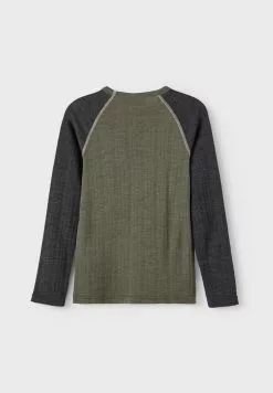 NAME IT Nkmwang Needle Solid- Longsleeve - Beetle -Shirt Zacht Verkoop 7710a9c75f304ac19b03e04afd354705