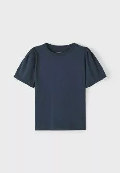 NAME IT Ballonärmel - T-Shirt Basic - Dark Sapphire -Shirt Zacht Verkoop 7c693f6675a145c48093220bd5ec2af0