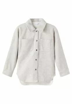 NAME IT Nknneloa Overshirt Unisex - Overhemdblouse - Grey Melange