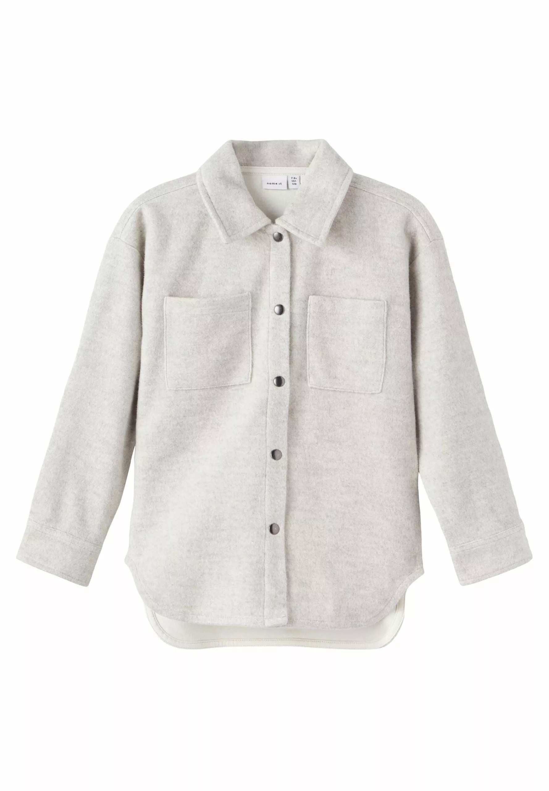 NAME IT Nknneloa Overshirt Unisex - Overhemdblouse - Grey Melange 1 NAME IT Nknneloa Overshirt Unisex - Overhemdblouse - Grey Melange