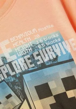 NAME IT Minecraft - T-Shirt Print - Peach Nectar -Shirt Zacht Verkoop 87a1fdd95bdd4117a8f99544cc175fd9