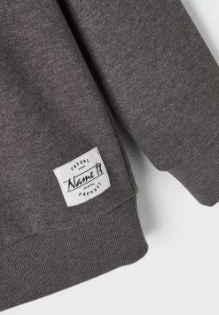 NAME IT Nkmtemmo Unisex - Sweater - Dark Grey Melange -Shirt Zacht Verkoop 88ec6155fabe4c079f80e5a23fc394a2
