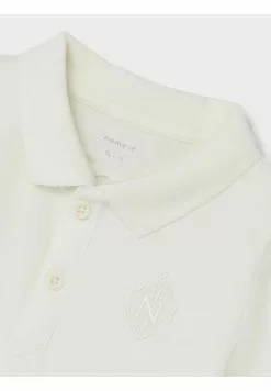 NAME IT Kurzärmeliges - Poloshirt - White Alyssum -Shirt Zacht Verkoop 898c9f35fd904aa894b5d519b5112312