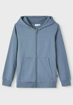 NAME IT Nkmnesweat Card Hood - Sweater Met Rits - Blue -Shirt Zacht Verkoop 8a25c01d55ba407ca3daaffd73cd140f