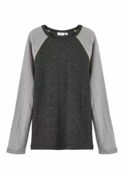 Shirt Zacht Verkoop 23 NAME IT Nkmwang Needle Solid- Longsleeve - Blue Graphite